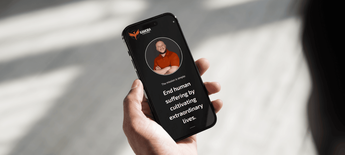 iPhone Website Mockup: Kamora Coaching